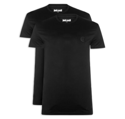 Kit Camisetas Masculinas 2 Peças Short Sleeve - Preto