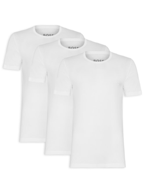 Kit Camisetas Masculinas 3 peças RN 3P Classic - Branco