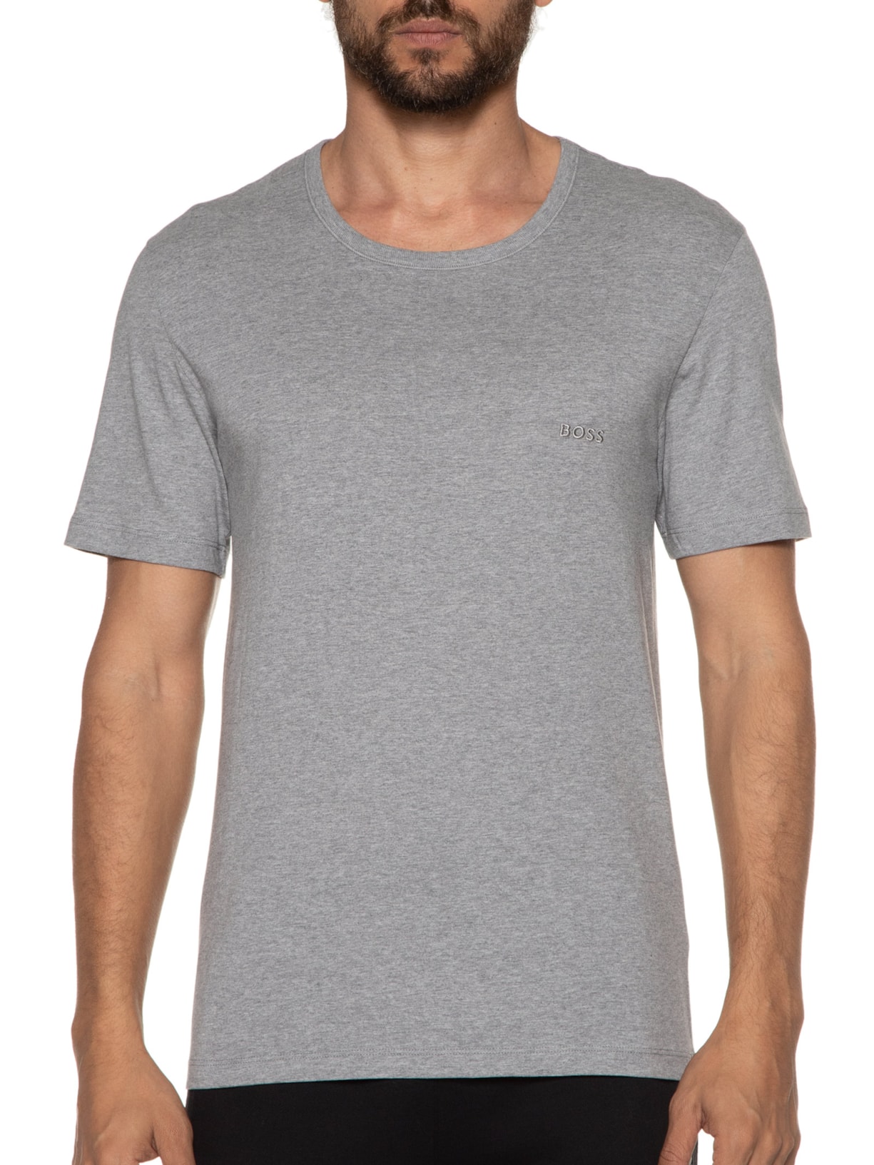 Kit Camisetas Masculinas 3 peças Rn 3P Classic Branco Branco Boss