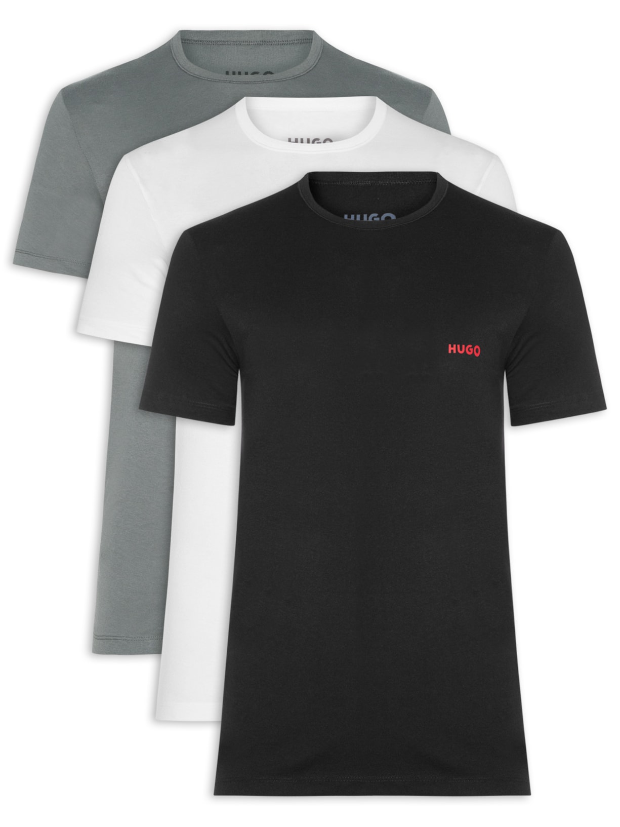 Kit Camisetas Masculinas 3 Peças Rn Triplet Hugo