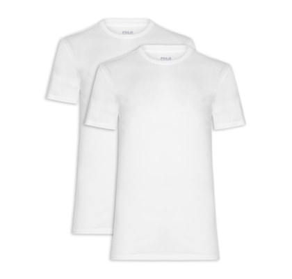 Kit Camisetas Masculinas Classic Crewneck Undershirt 2-Pack - Branco