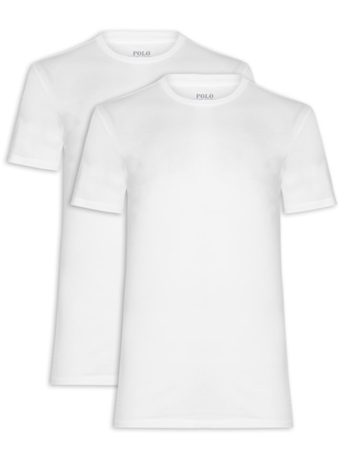 Kit Camisetas Masculinas Classic Crewneck Undershirt 2-Pack - Branco