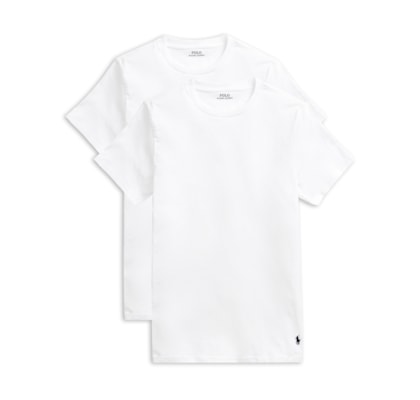 Kit Camisetas Masculinas Classic Crewneck Undershirt 2-Pack - Branco