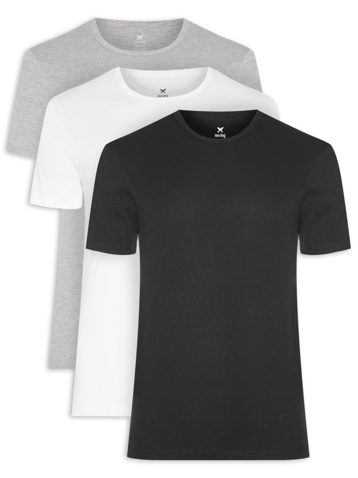 Kit Camisetas Masculinas Com 3 Peças