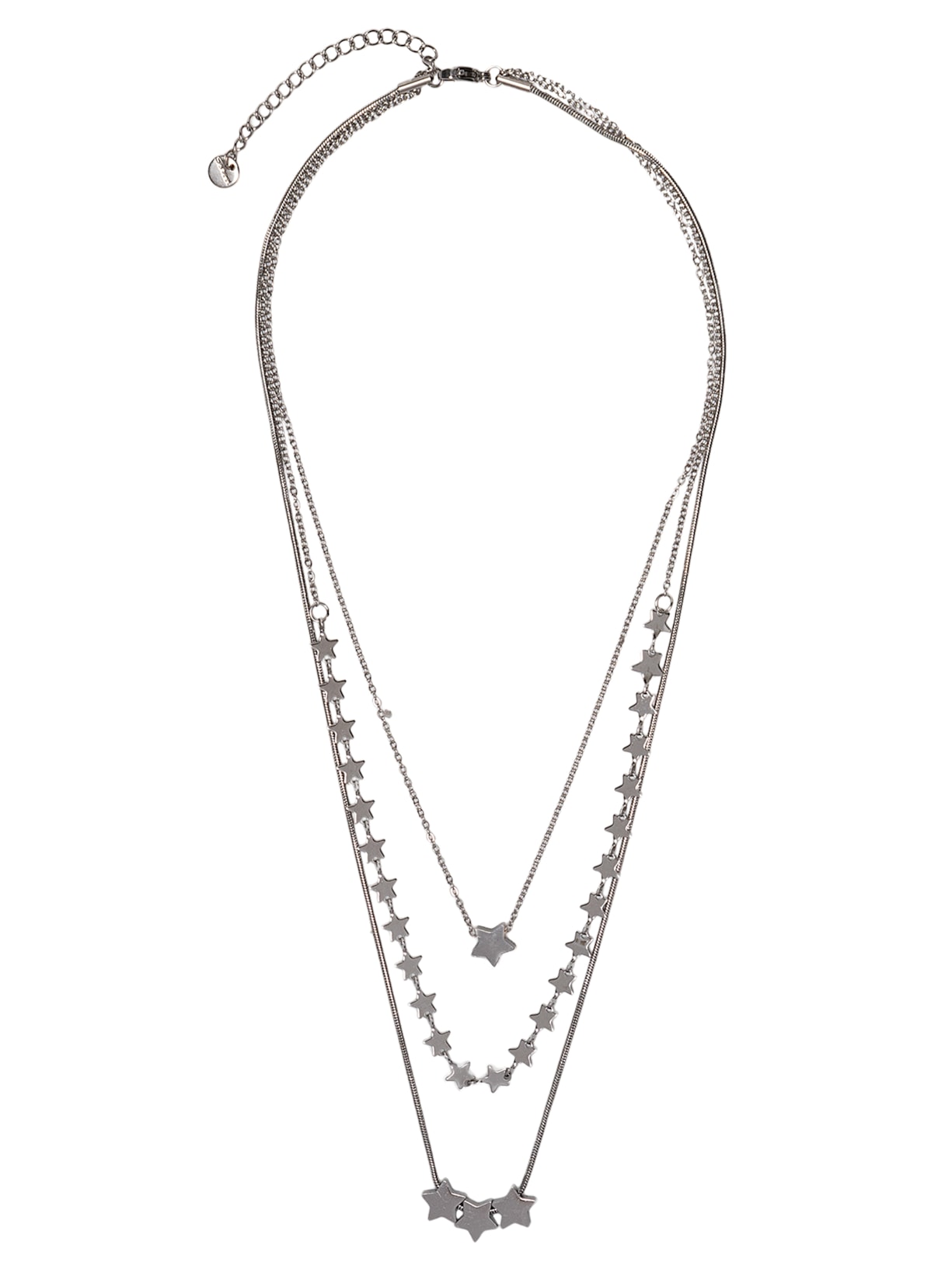 Kit Colares Com Brinco Estrela - Prata