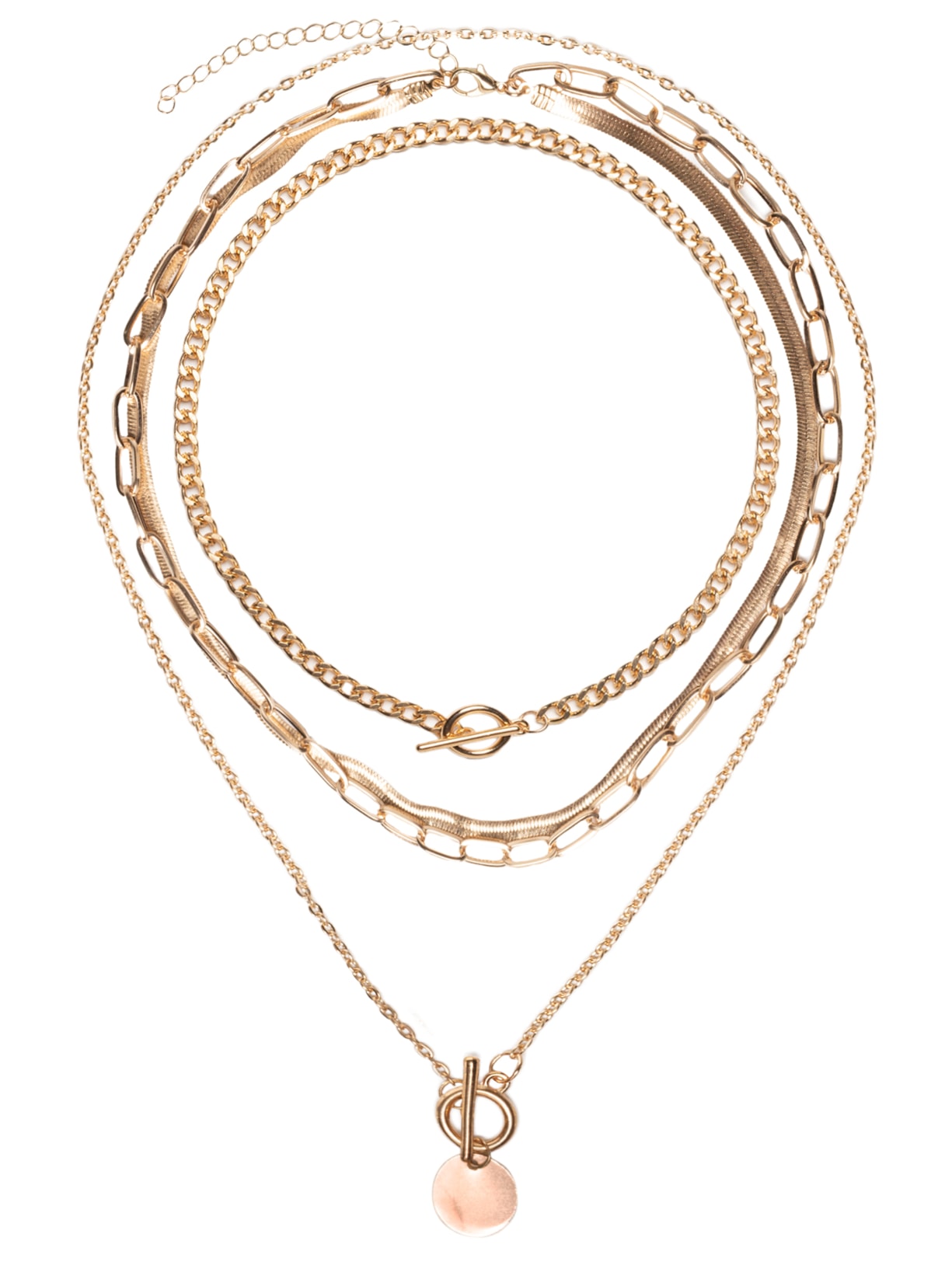 Kit Colares Com Pingentes - Dourado