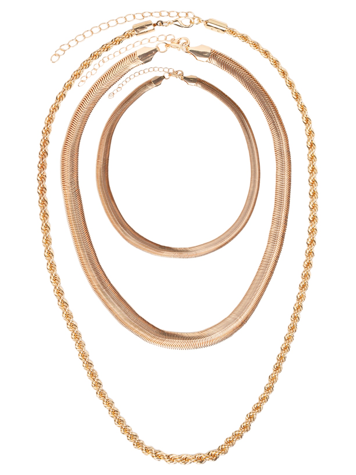 Kit Colares Feminino - Dourado