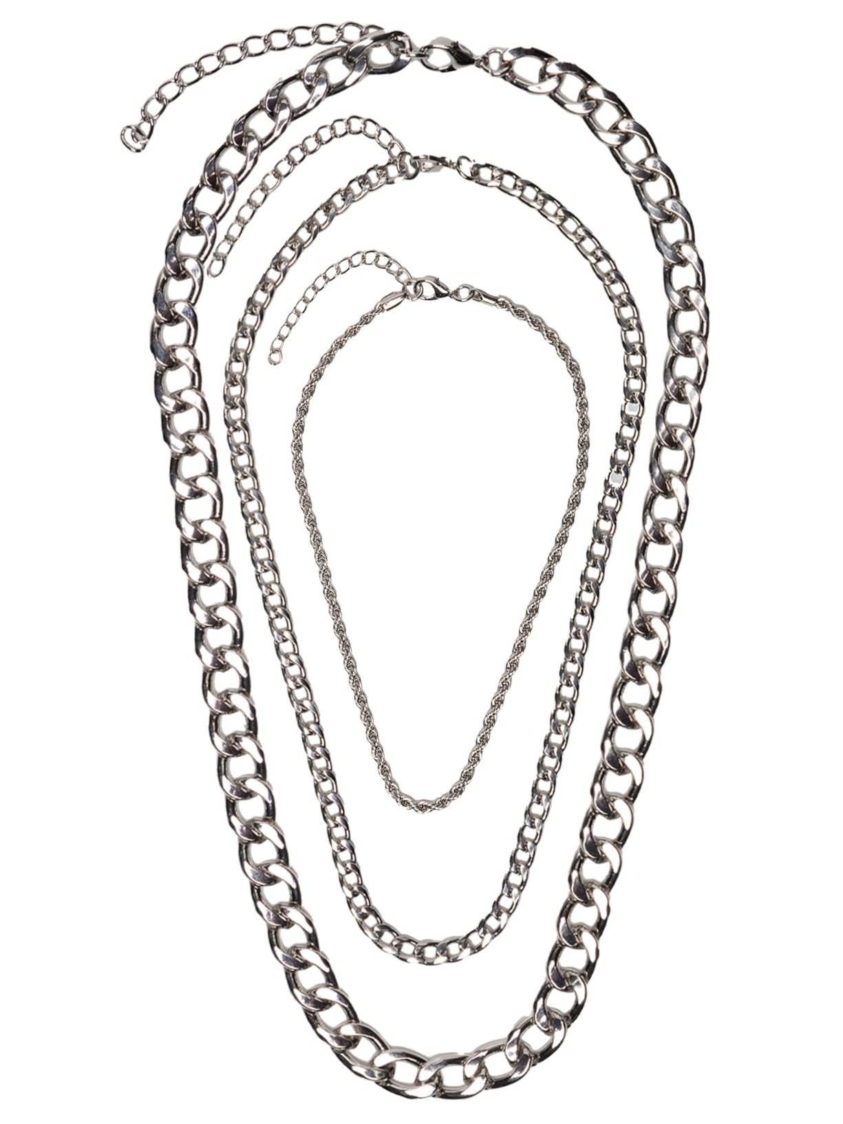 Kit Colares Femininos Elo Cubano - Prata