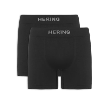 Kit Com 2 Cuecas Boxer Sem Costura - Preto