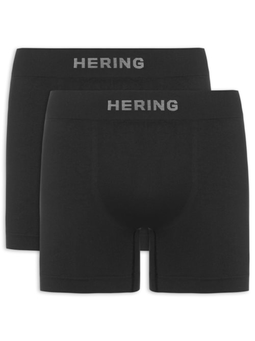 Kit Com 2 Cuecas Boxer Sem Costura - Preto