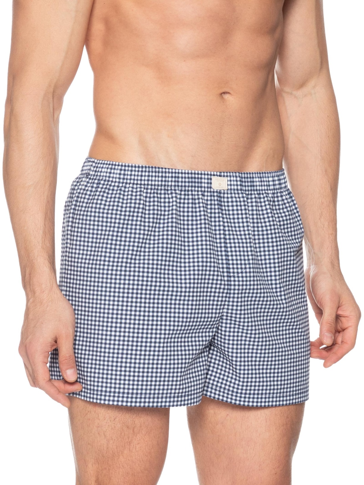Kit Com 2 Cuecas Samba Canção Em Algodão E Fio Tinto Azul Hering Intimates