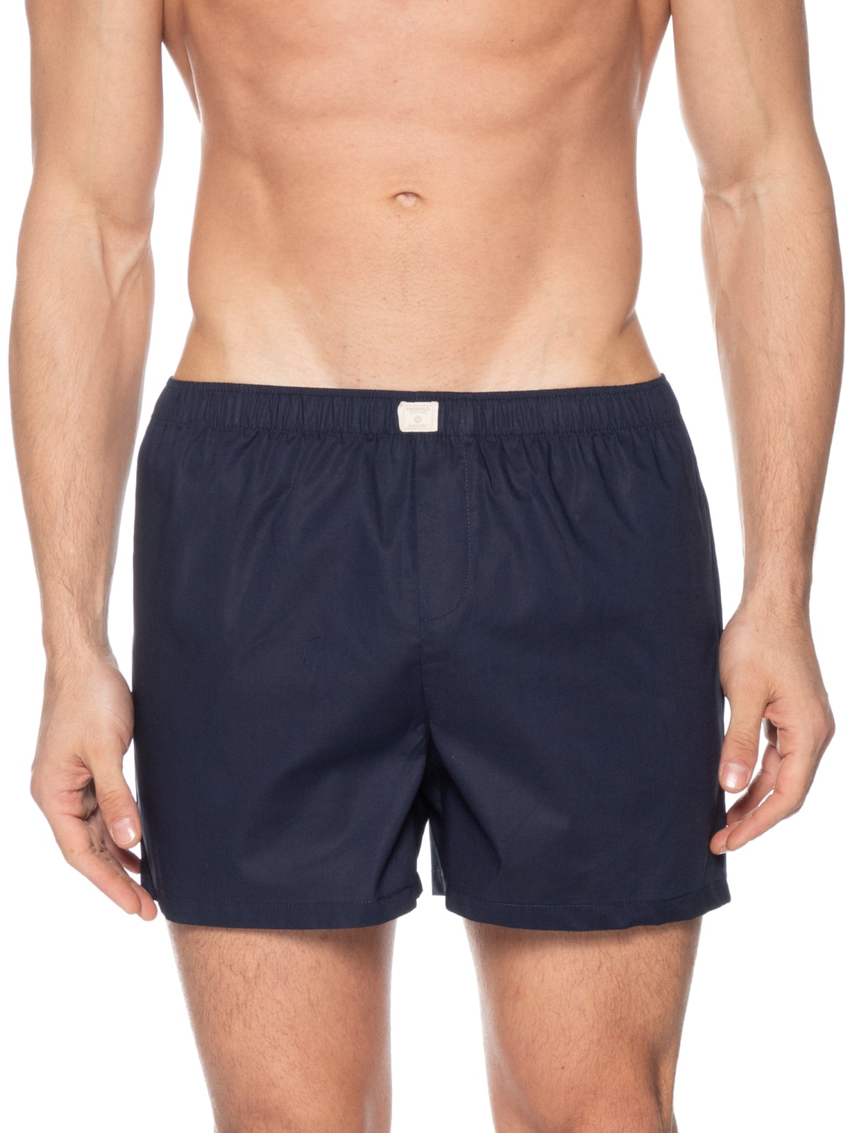 Kit Com 2 Cuecas Samba Canção Em Algodão E Fio Tinto Azul Hering Intimates