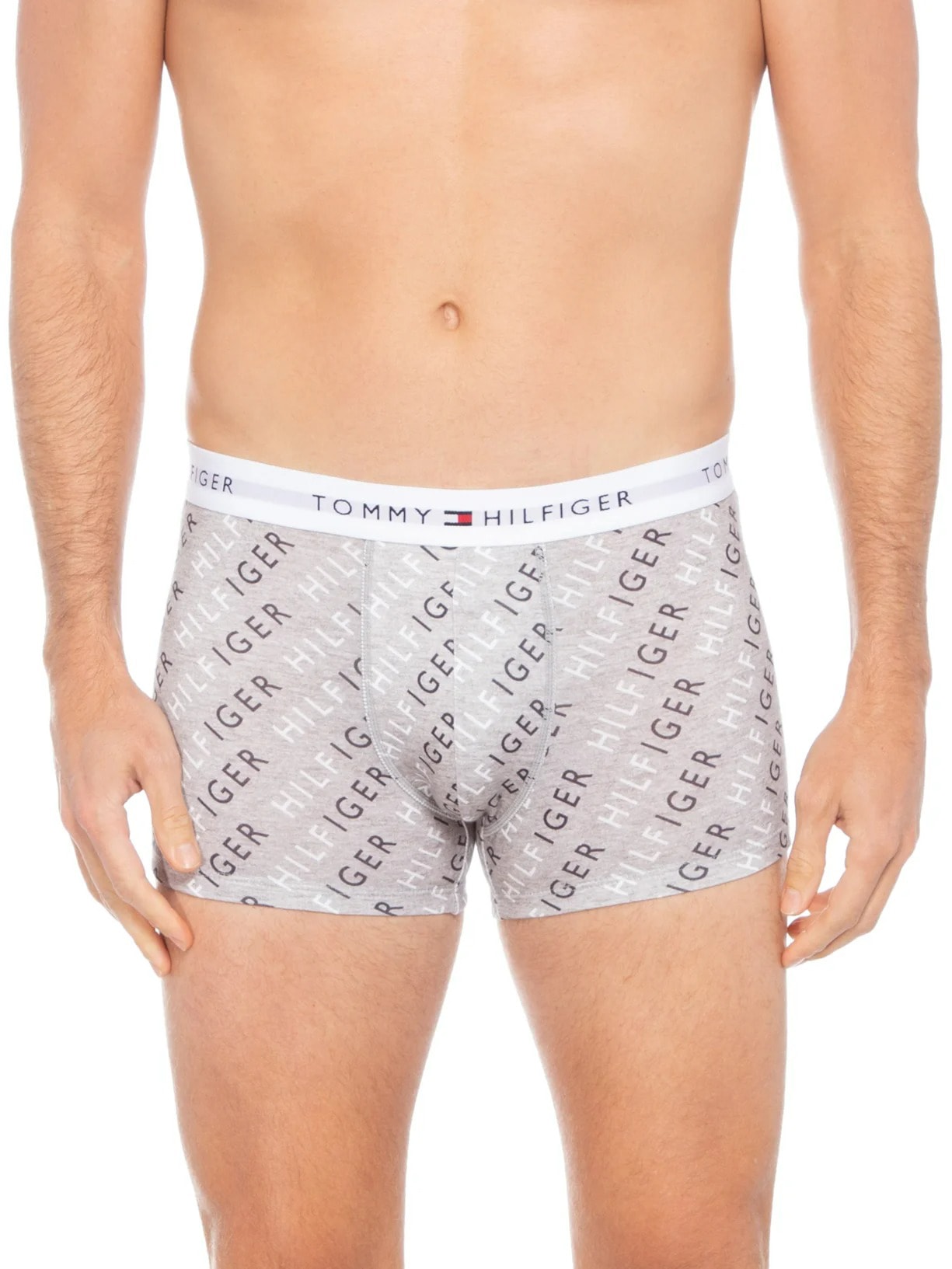 Kit com 3 Cuecas Boxer Cinza Tommy Hilfiger