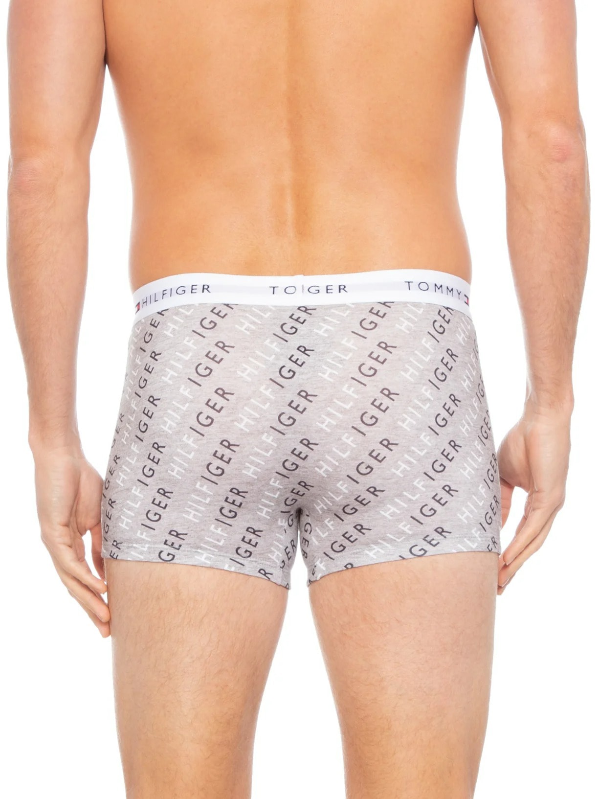 Kit com 3 Cuecas Boxer Cinza Tommy Hilfiger