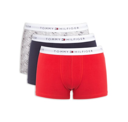 Kit com 3 Cuecas Boxer - Cinza