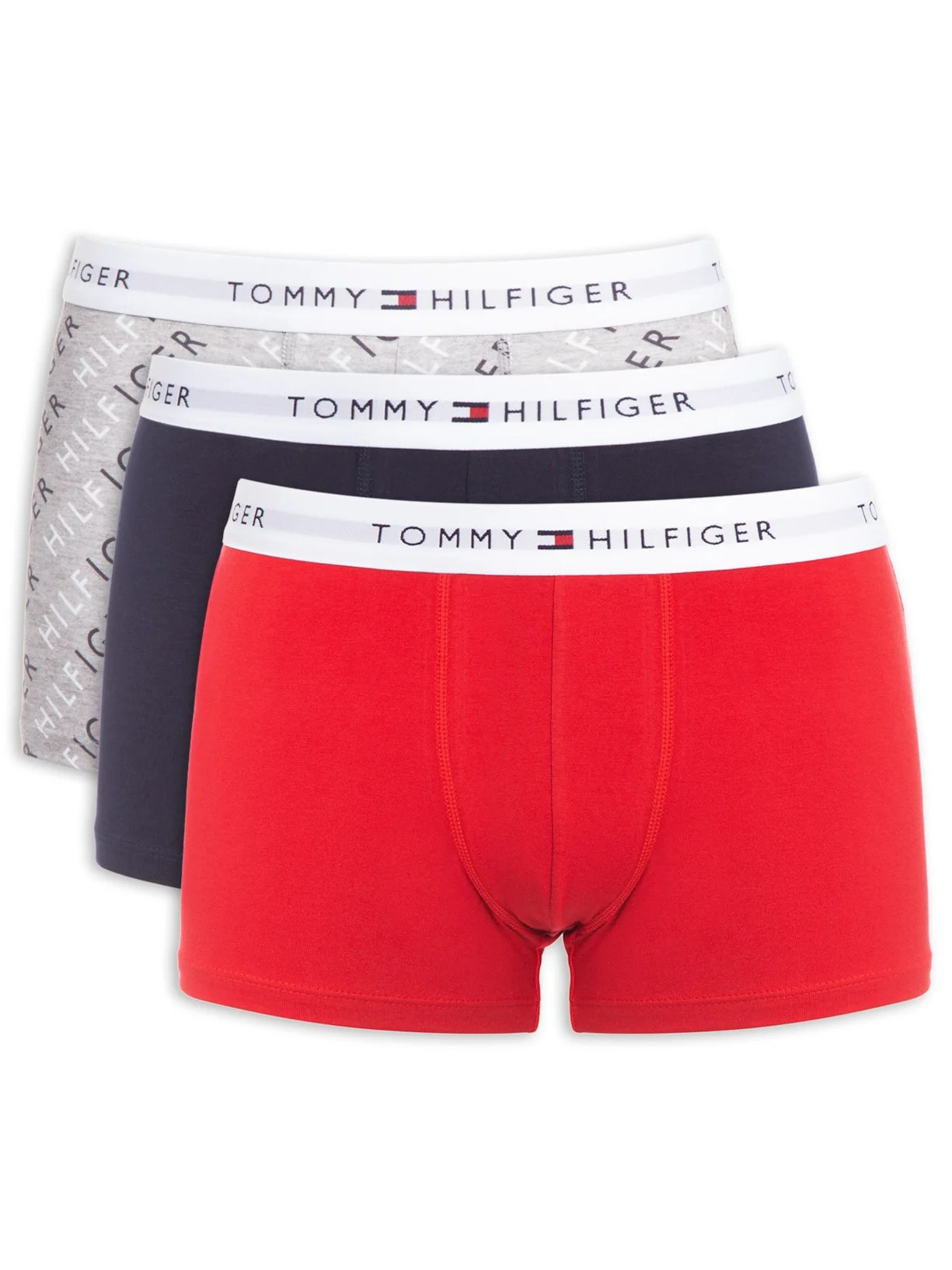 Kit com 3 Cuecas Boxer - Cinza