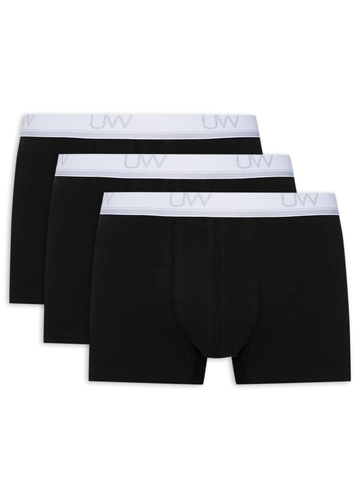 Kit Com 3 Cuecas Boxer Cool - Preto