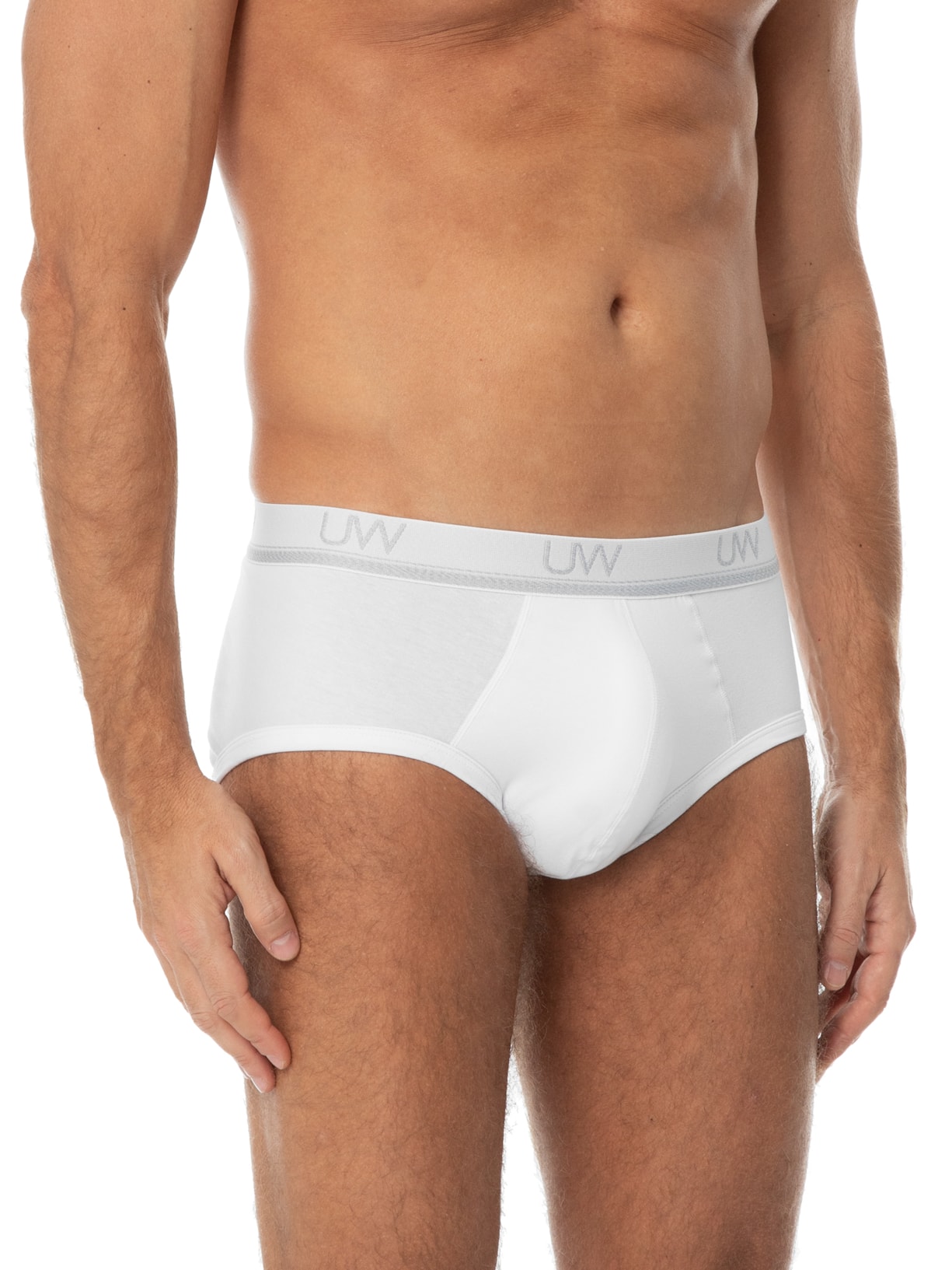 Kit Com 3 Cuecas Slip Algodão Cool Branco Casa Das Cuecas