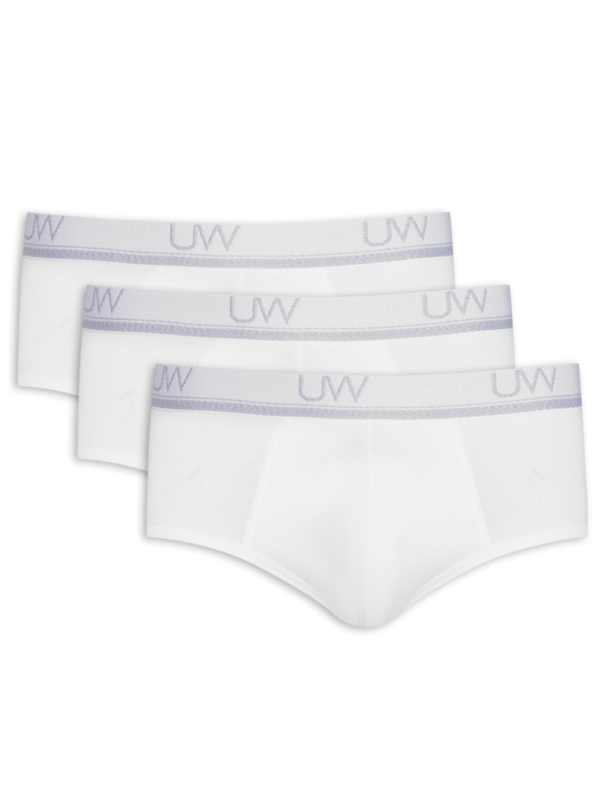 Kit Com 3 Cuecas Slip Algodão Cool Branco Casa Das Cuecas