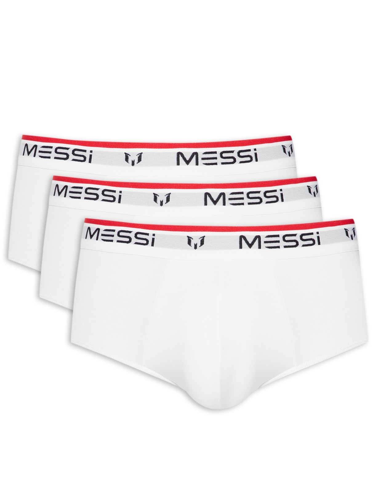 Kit Com 3 Cuecas Slip Cotton Branco Casa Das Cuecas