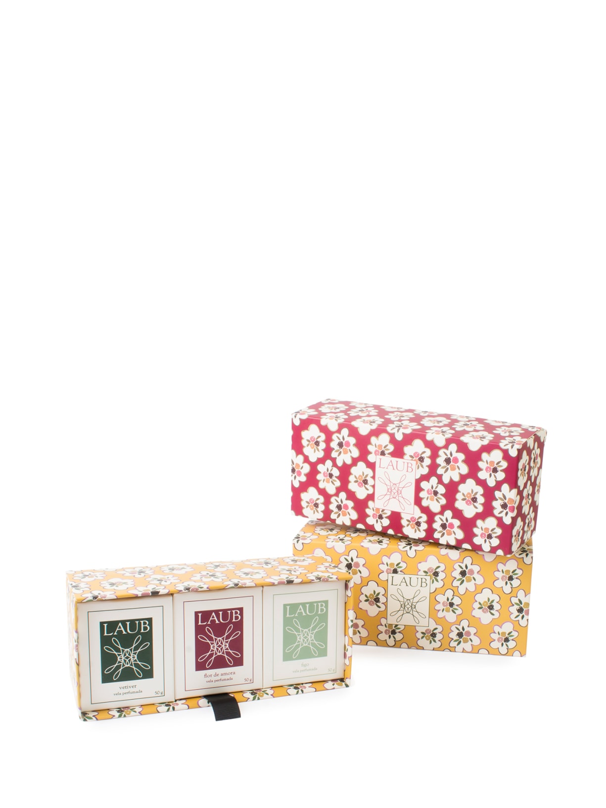 Kit Com 3 Mini Velas Amarelo Laub