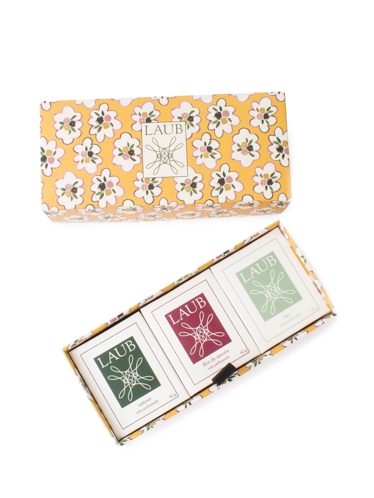 Kit Com 3 Mini Velas Amarelo Laub