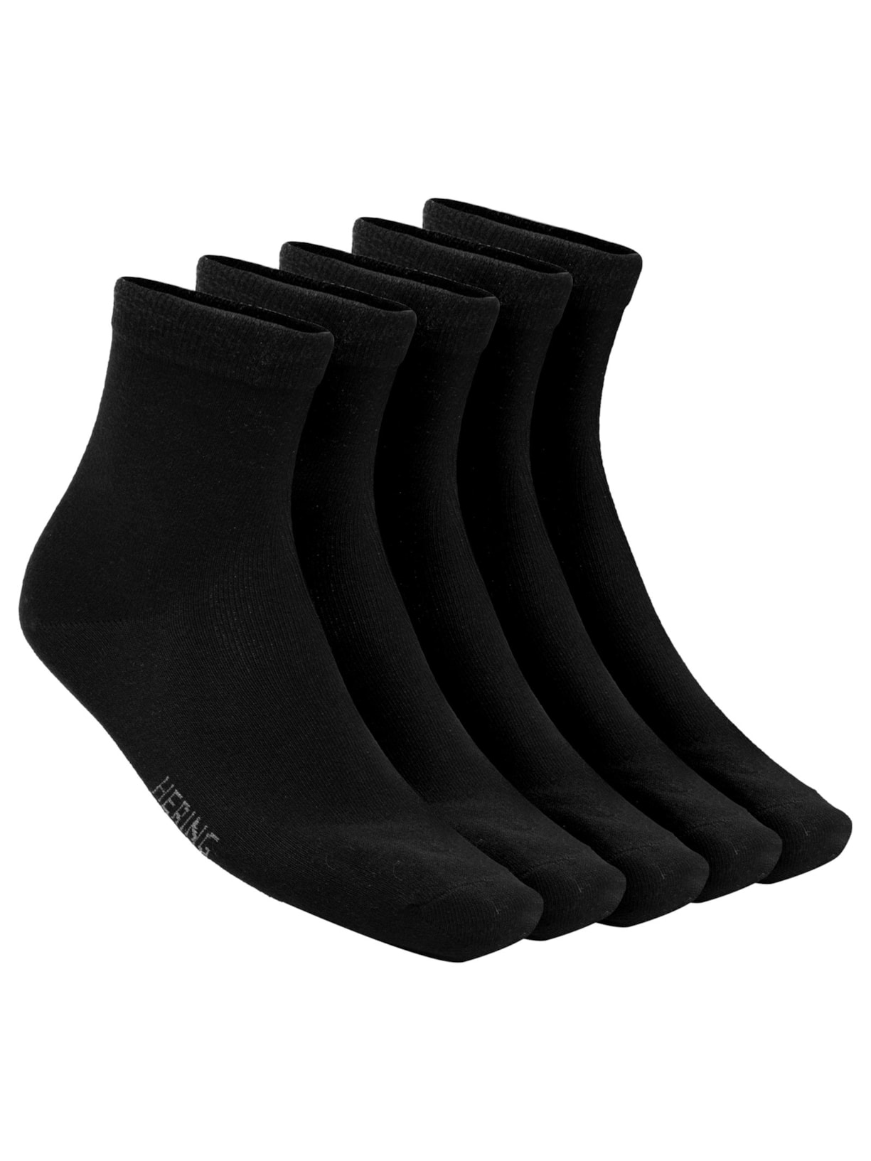 Kit Com 5 Meias Masculinas Tradicionais Cano Médio - Preto