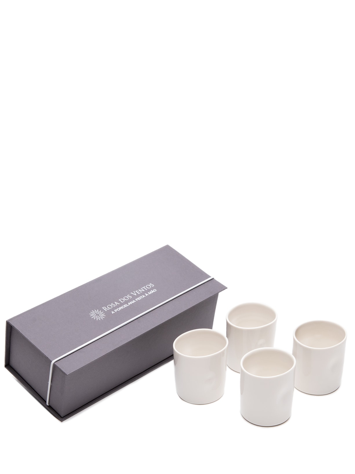 Kit Copo Café Ondulado Branco Rosa Dos Ventos