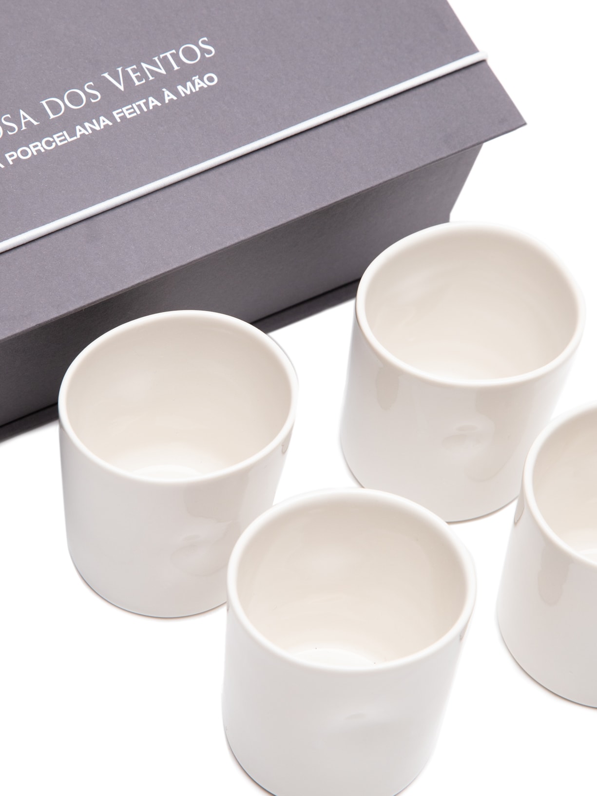 Kit Copo Café Ondulado Branco Rosa Dos Ventos