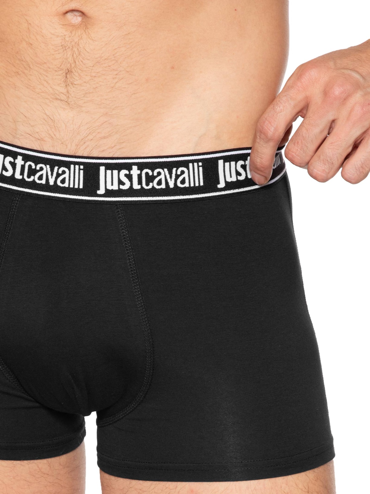 Kit Cueca 3 Pack Boxer Preto Just Cavalli