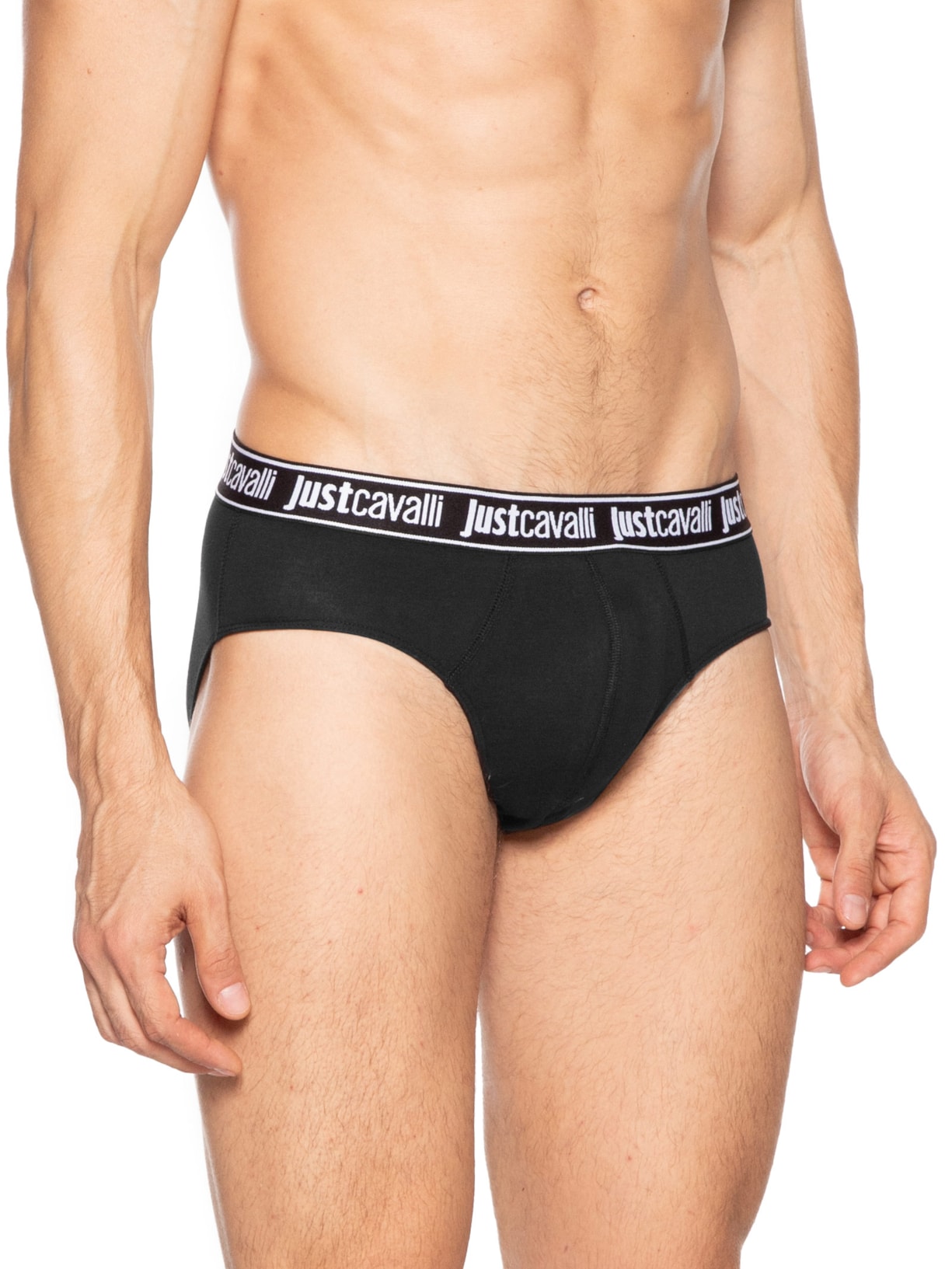 Kit Cueca 3 Pack Slip Preto Just Cavalli