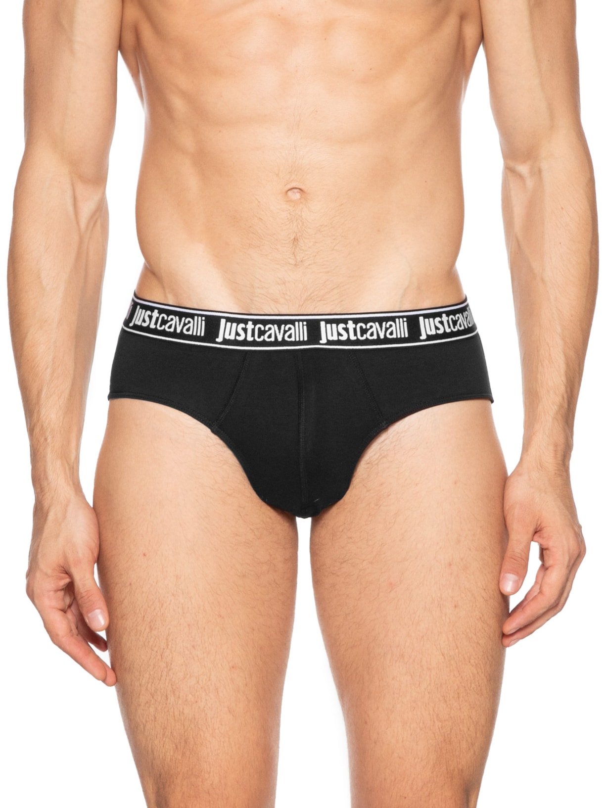 Kit Cueca 3 Pack Slip Preto Just Cavalli