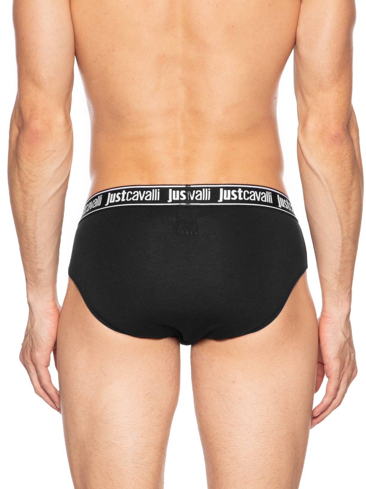 Kit Cueca 3 Pack Slip Preto Just Cavalli