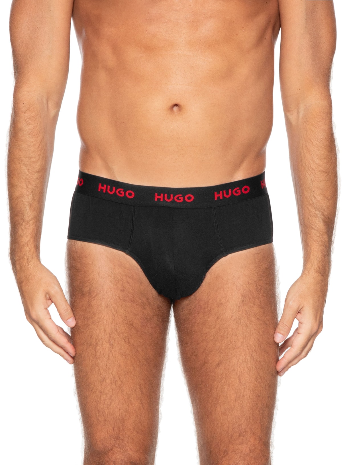 Kit Cueca 3 Pares Hip Brief Triplet Pack Preto Hugo
