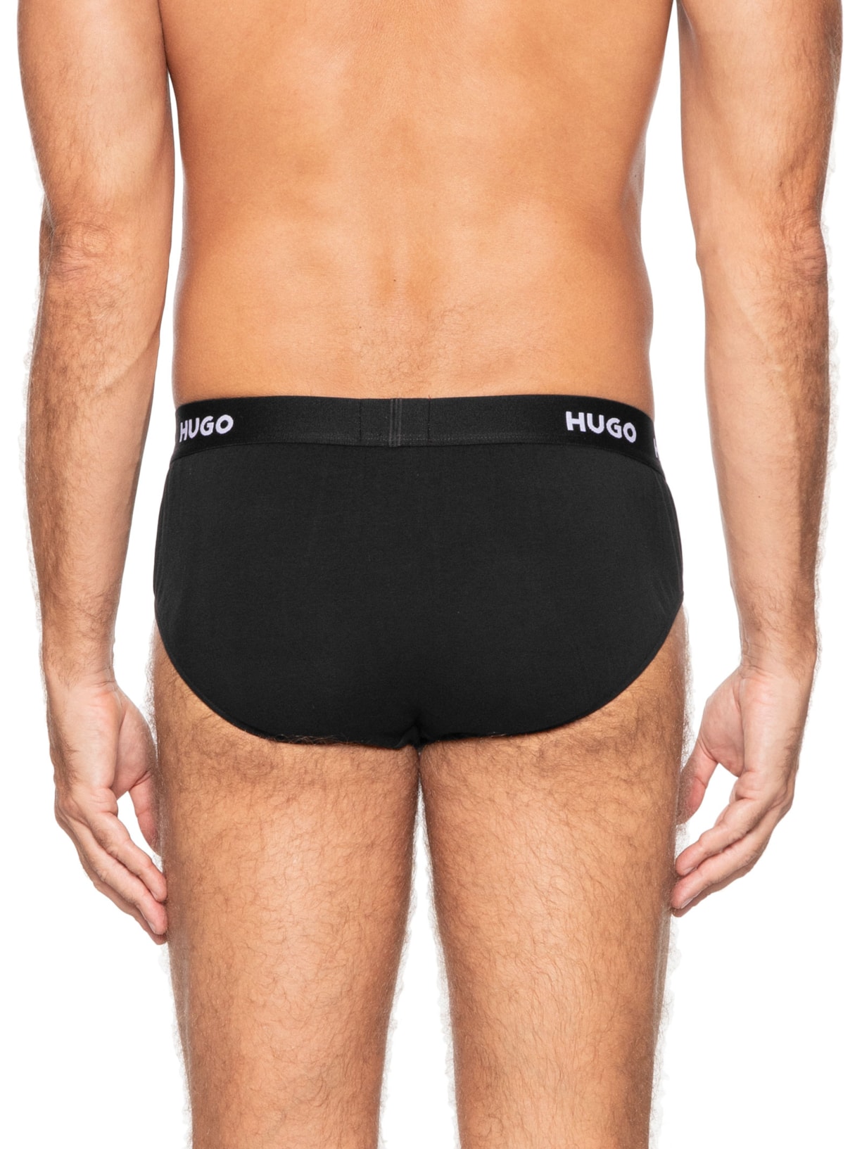 Kit Cueca 3 Pares Hip Brief Triplet Pack Preto Hugo