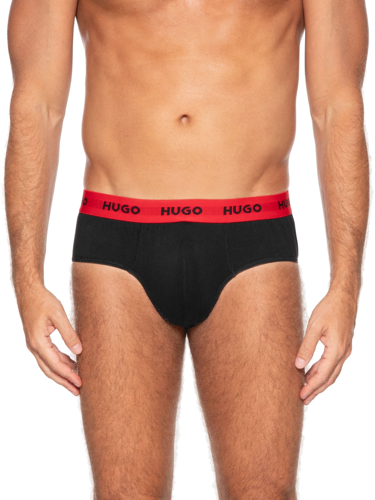 Kit Cueca 3 Pares Hip Brief Triplet Pack Preto Hugo
