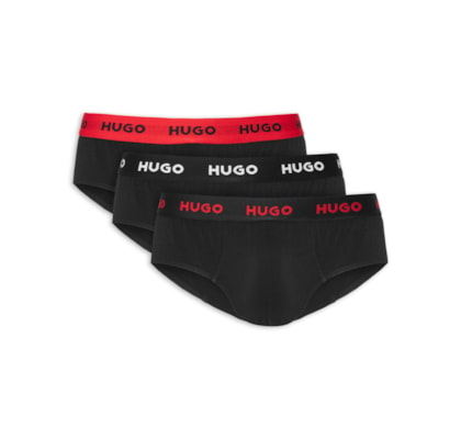 Kit Cueca 3 Pares Hip Brief Triplet Pack - Preto