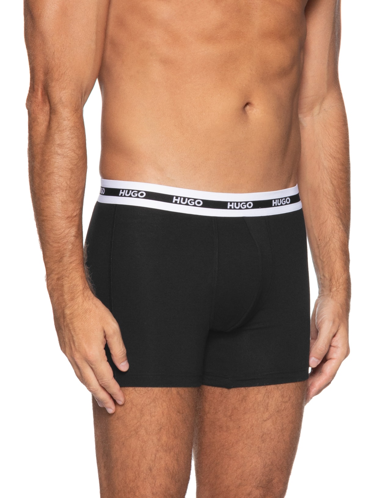Kit Cueca 3p Boxer Briefs Tripl Planet Preto Hugo