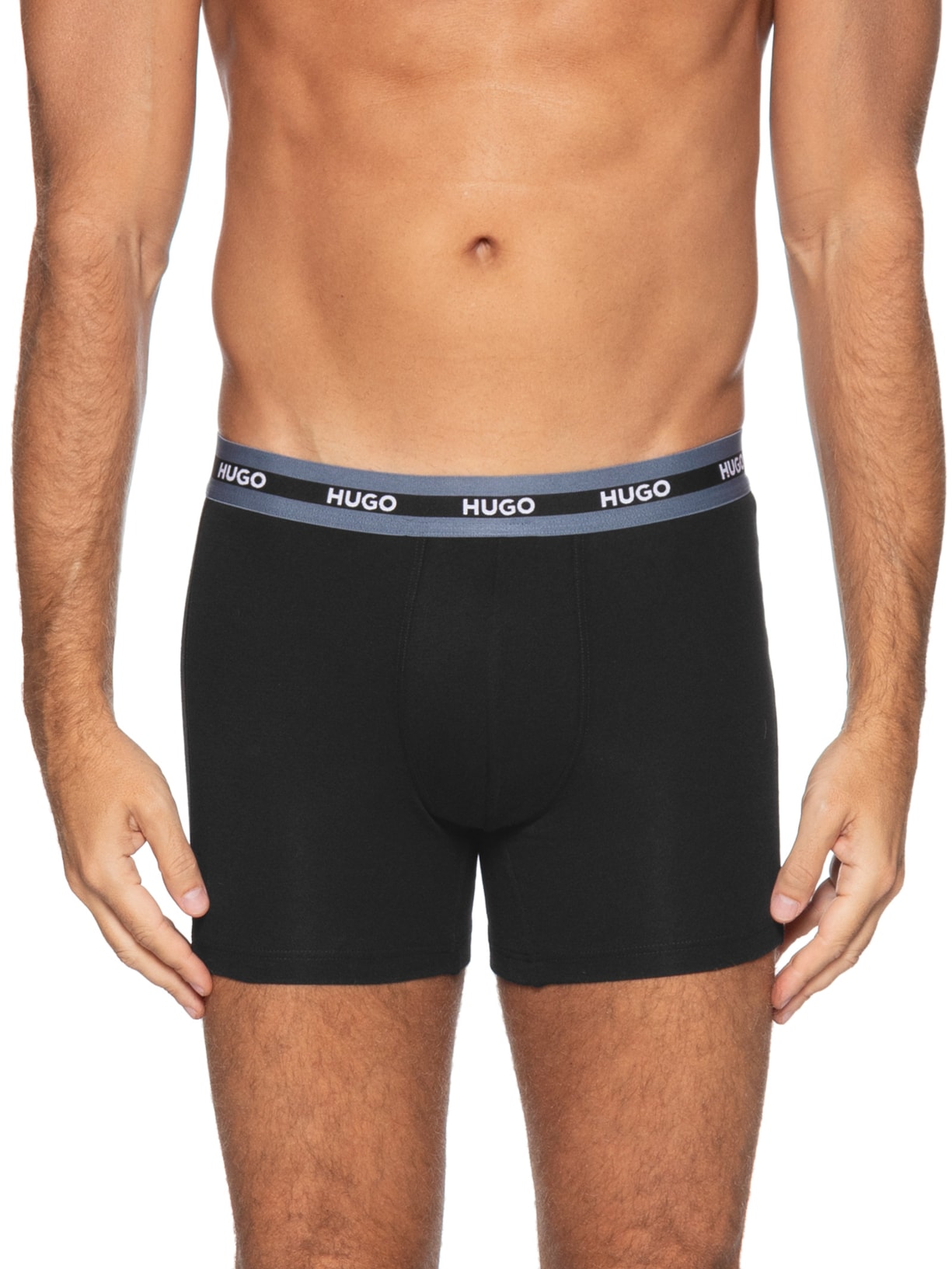 Kit Cueca 3p Boxer Briefs Tripl Planet Preto Hugo