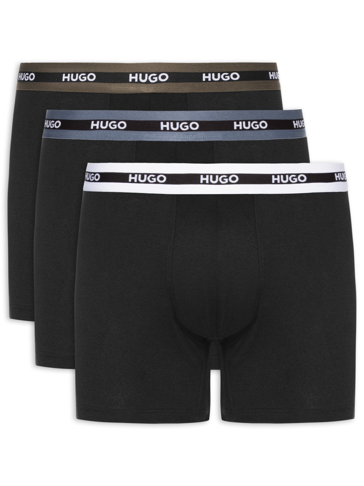 Kit Cueca 3p Boxer Briefs Tripl Planet Preto Hugo