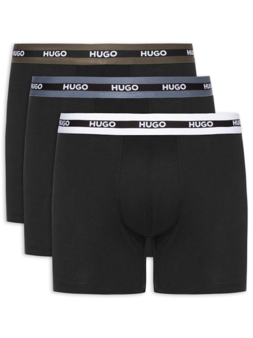 Kit Cueca 3p Boxer Briefs Tripl Planet - Preto
