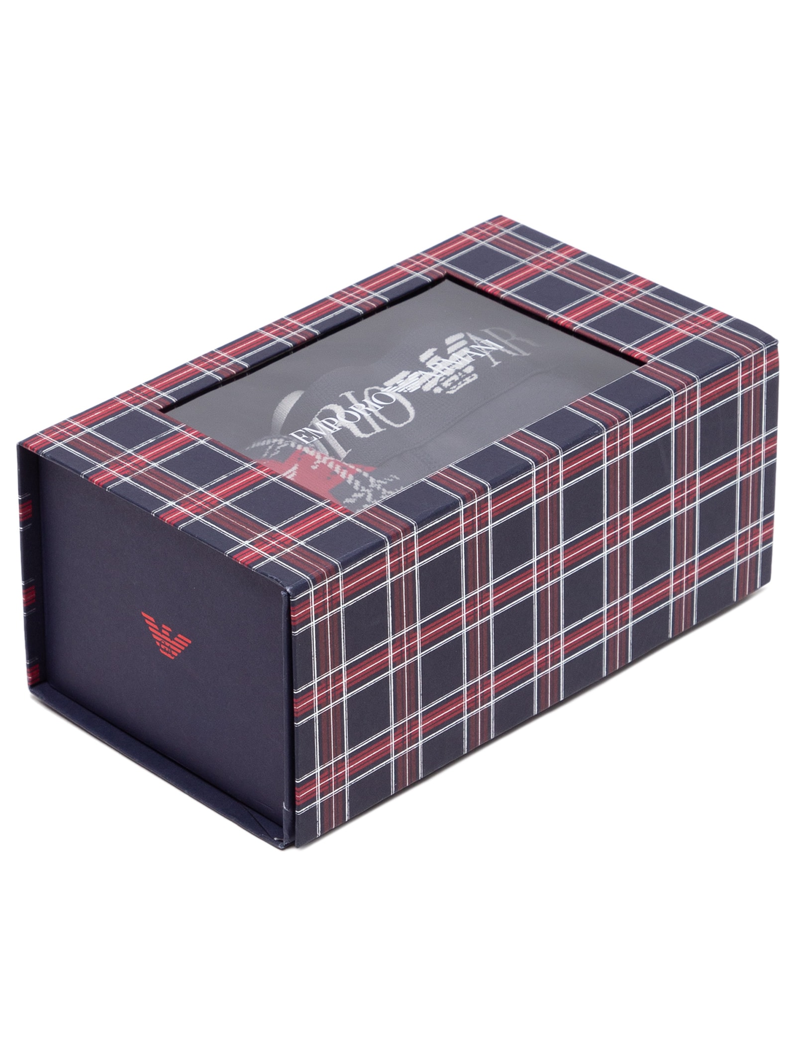 Emporio Armani Bodywear - Kit Cueca E Meia Knit Trunk - Azul