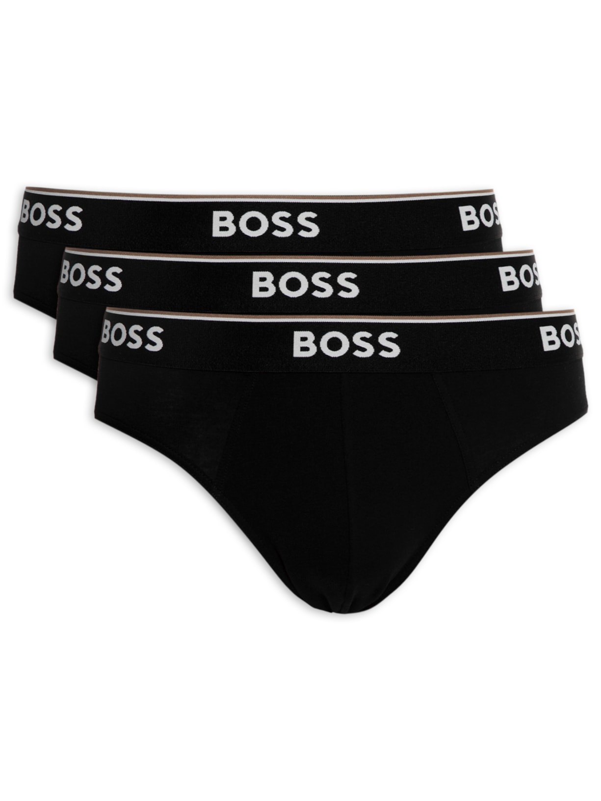 Kit Cueca Slip Brief 3 peças Power - Preto