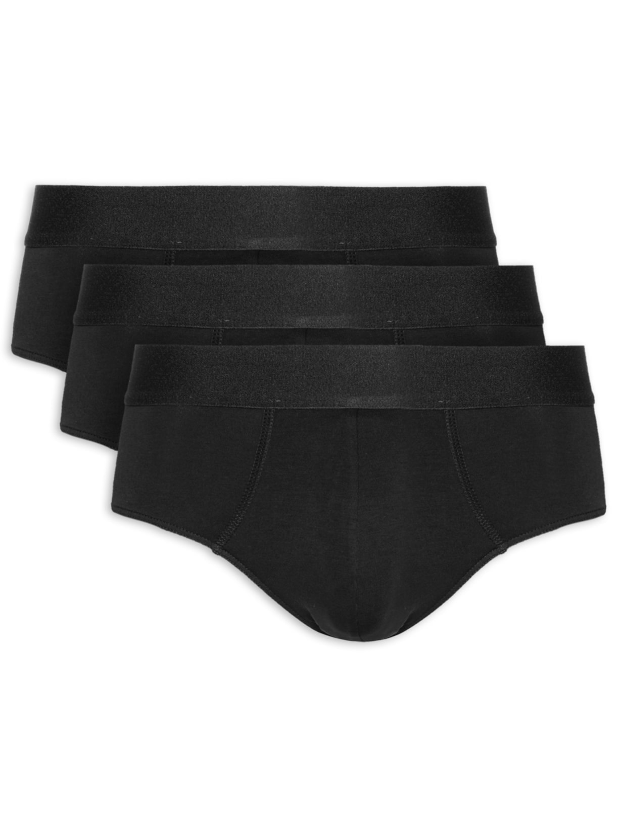 Kit Cueca Slip Pima - Preto
