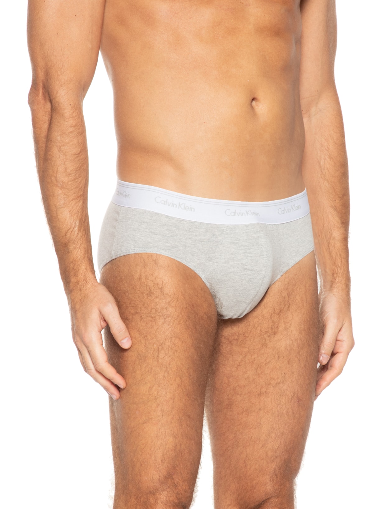 Kit Cuecas 2 Peças Brief Cinza Calvin Klein Underwear