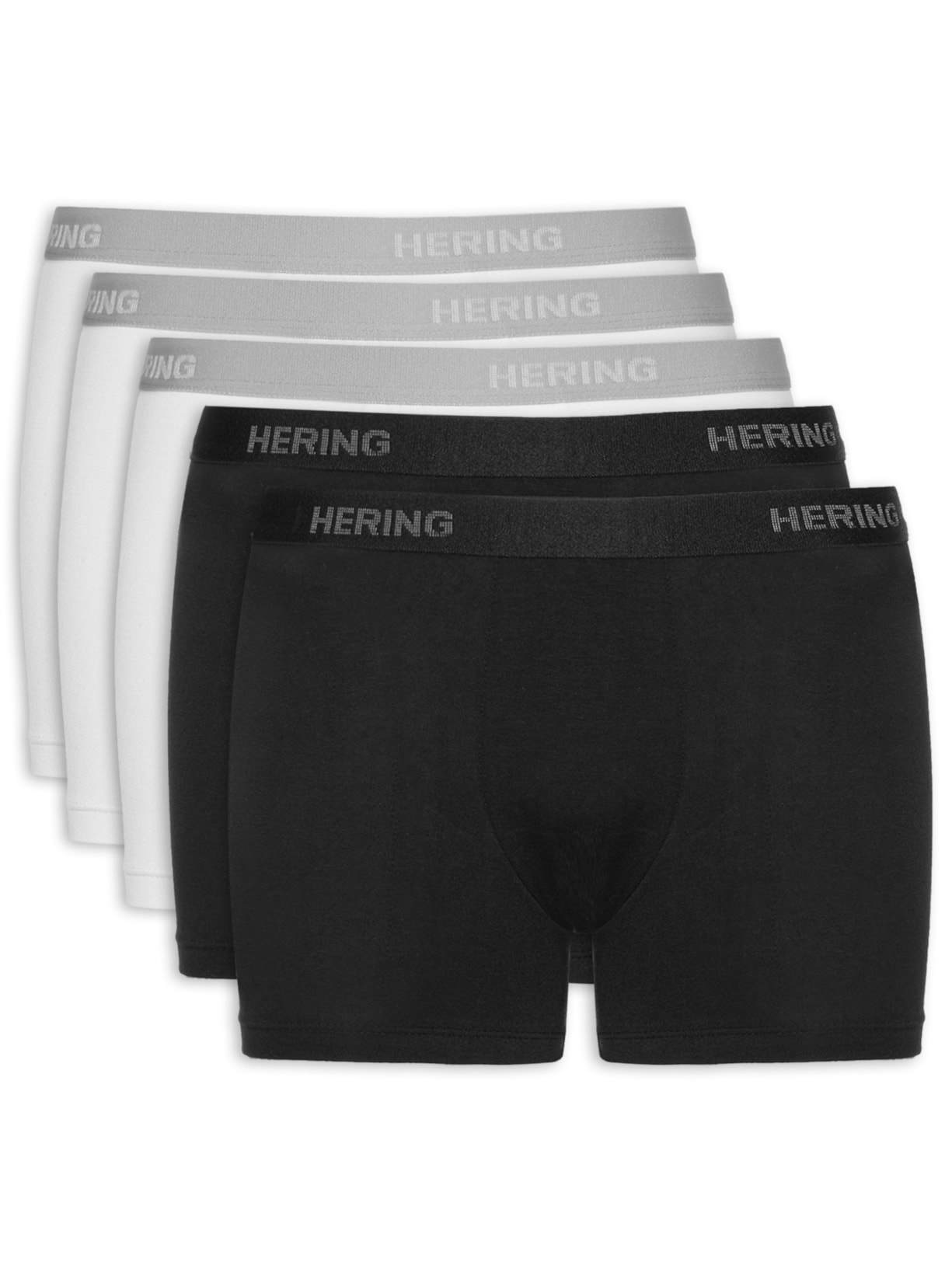 Kit Cuecas Boxer Masculinas 5 Peças - Branco