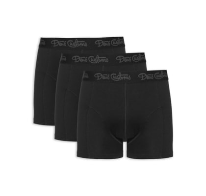 Kit Cuecas Mid Rise - Preto 