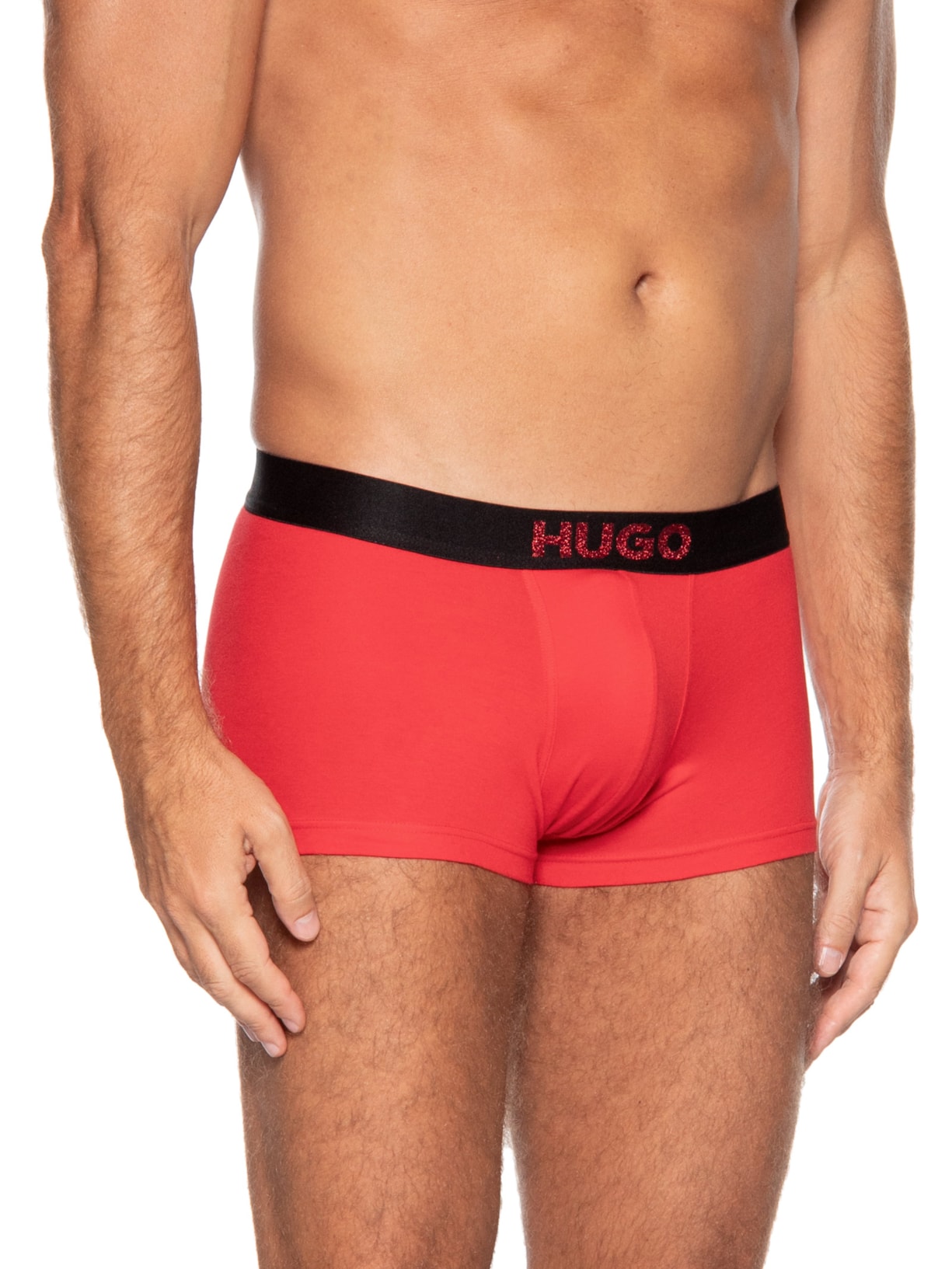 KIt Cuecas Trunk Twin Lurex G 2 Peças Vermelho Hugo