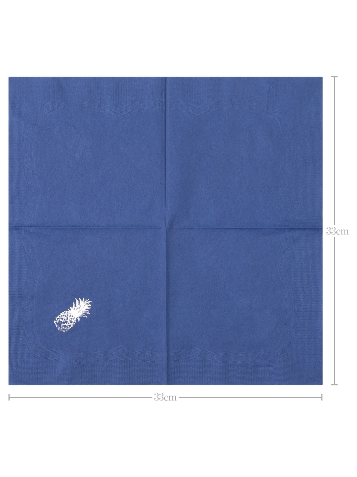 Kit de 12 Guardanapos De Papel Abacaxi Azul Easy Home Design