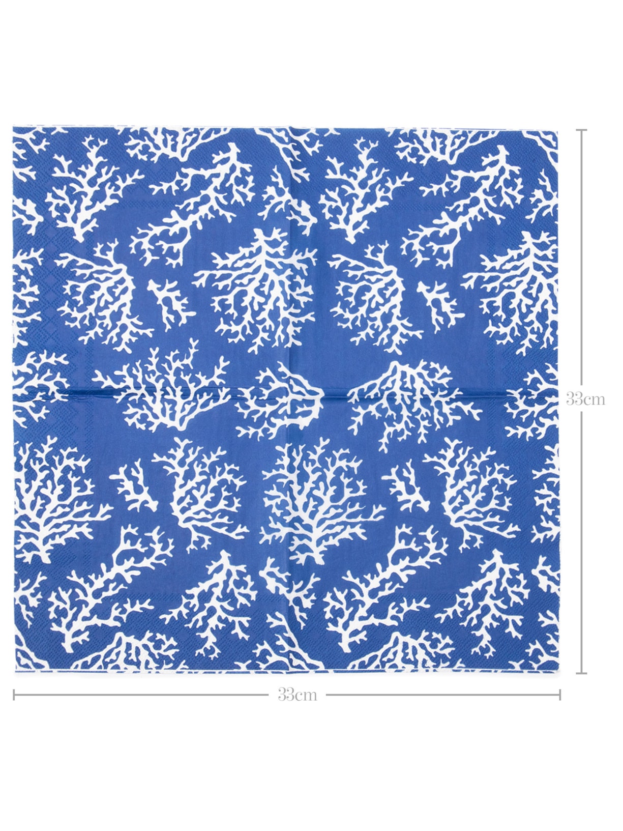 Kit De 12 Guardanapos De Papel Coral Azul Easy Home Design